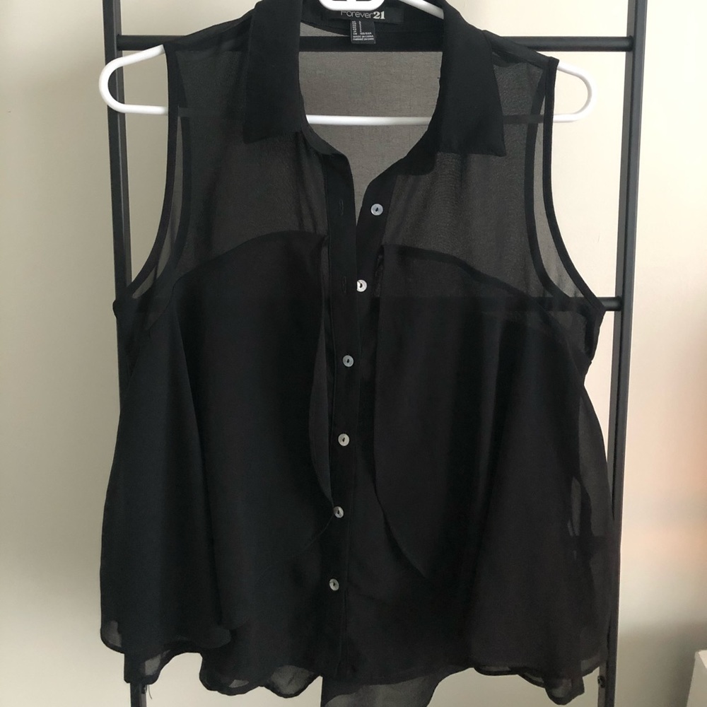 Forever 21 Collared Tank Top